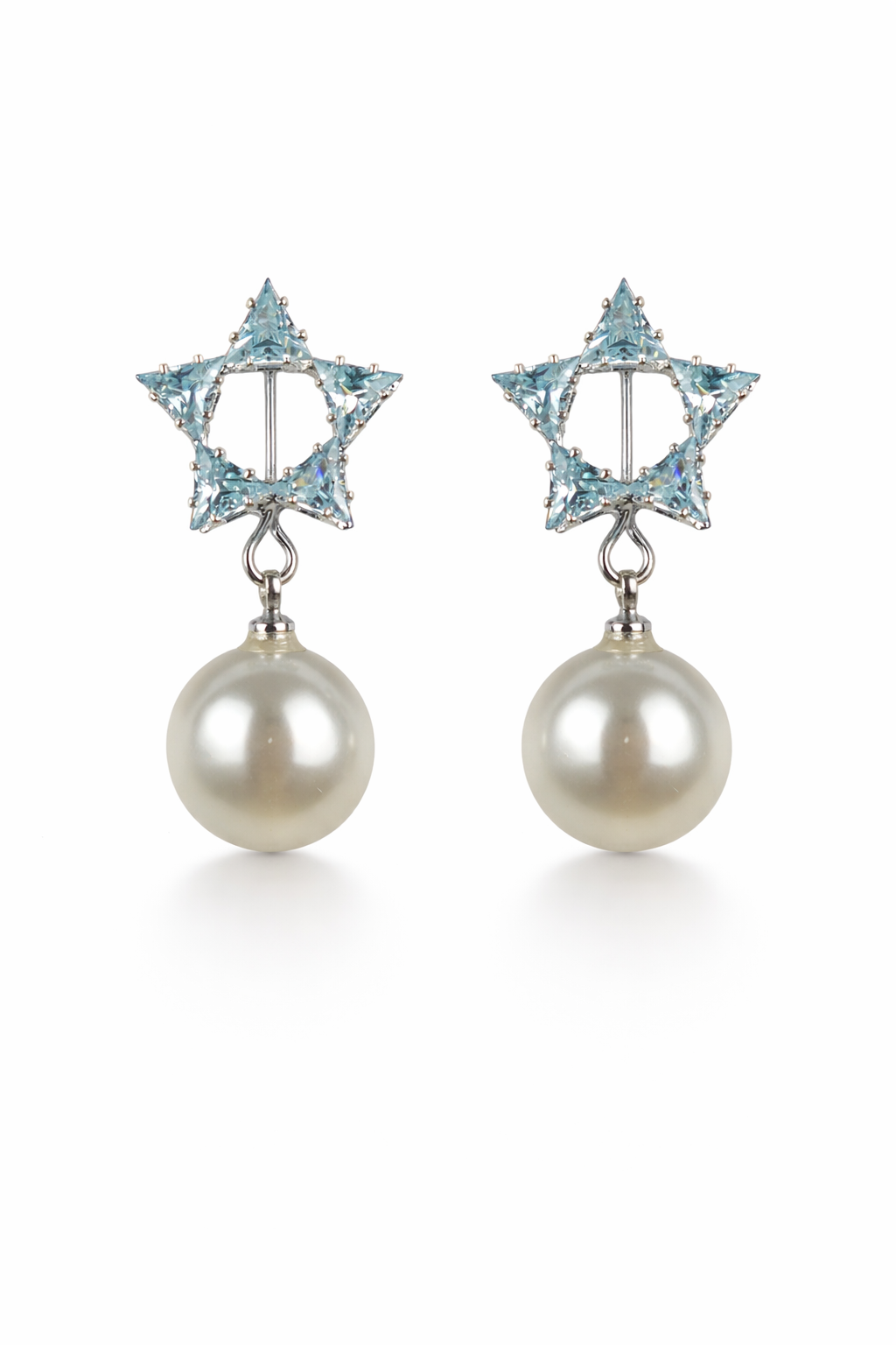 Ivory Starfall Pearl Drop Earrings
