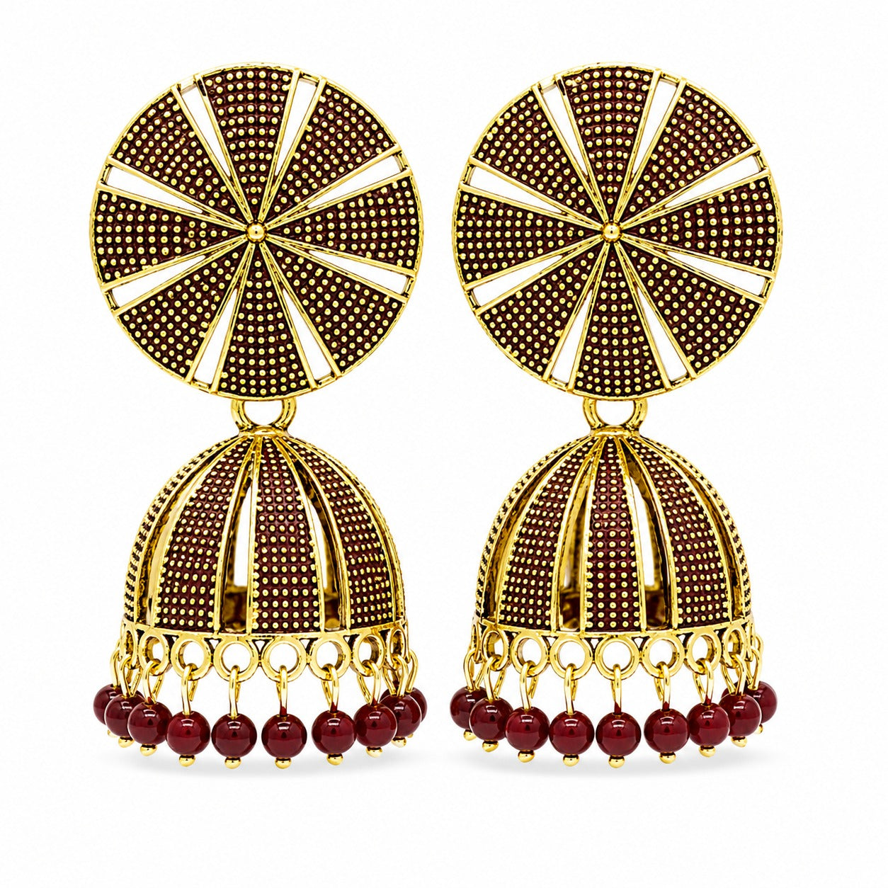 Maroon Jhumka Royal Disc
