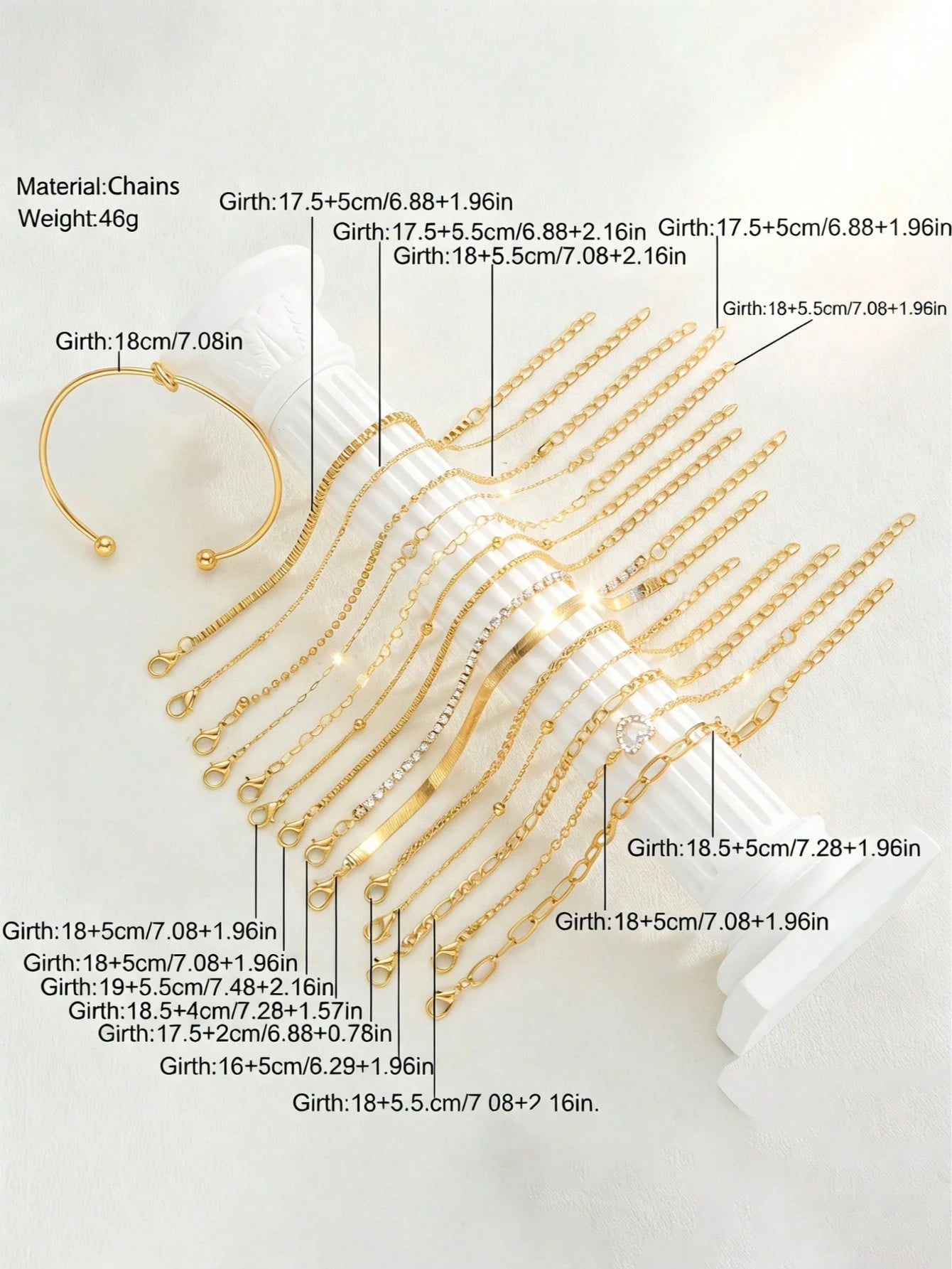 16/12pcs Set Minimalist Heart Faux Pearl Rhinestone Snake Chain Bracelet Set For Women, Suitable For Date, Vacation, Gift, Daily Matching, Party Outfit