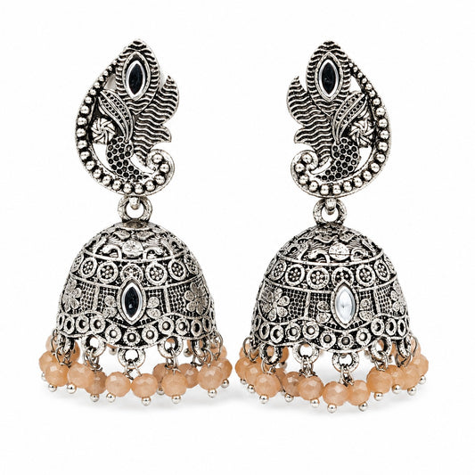 Peach Jhumka Heritage Bell