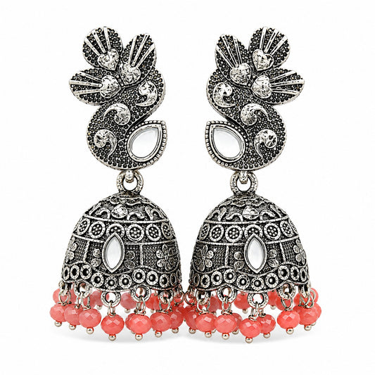 Coral Jhumka Heritage Bell