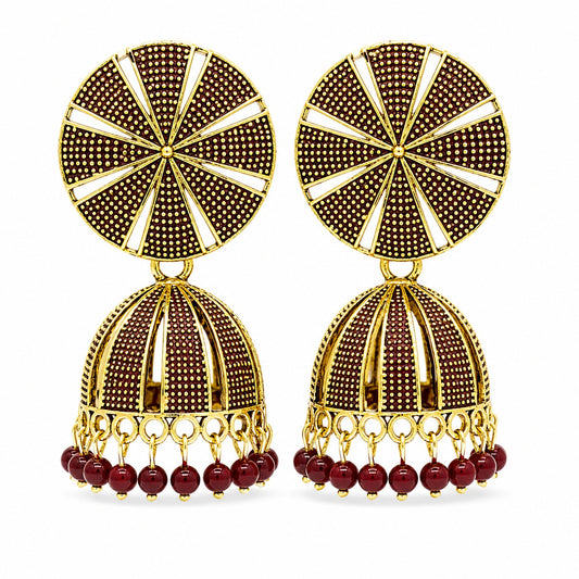 Maroon Jhumka Royal Disc