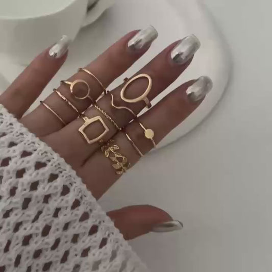 20pcs Fashionable Zinc Alloy Leaf & Flower Faux Pearl Decor Rings, Suitable As Decorative Gift For Women, Ideal For Valentine's Day, Mother's Day And Other Holidays